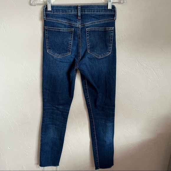 Gap True Skinny Exposed Button Fly Raw Hem Denim Jeans - Picture 5 of 9